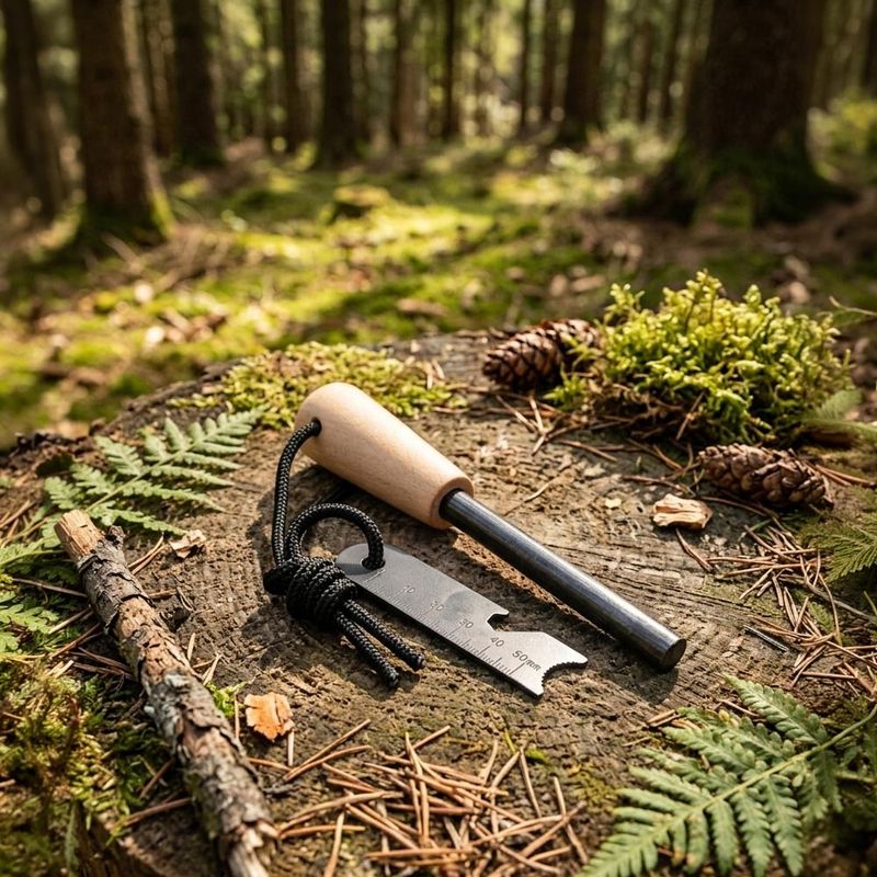 Tennstål med trehåndtak